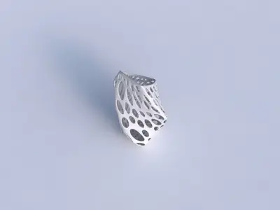 Vase twisted bent quadratic with smooth organic lattice 3D print model