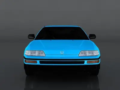 honda CR X Low-poly 3D model