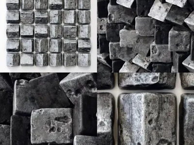 Stone tile angle block n1 3D model