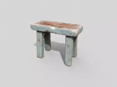 Tabouret Low-poly 3D model