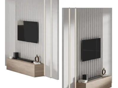  Modern TV Wall 036 3D model