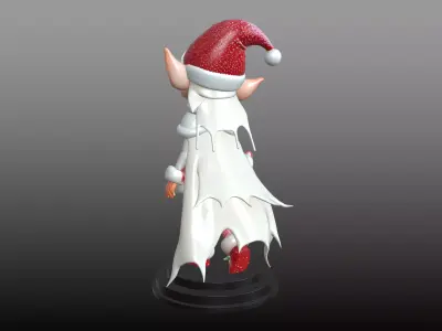 Christmas Elf Girl STL Festive Holiday Figurine 3D print model