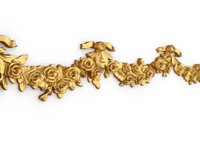 Classic carved decor ornament 406 3D model