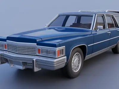 Cadillac Fleetwood Brougham Station Wagon 1979 3D print model