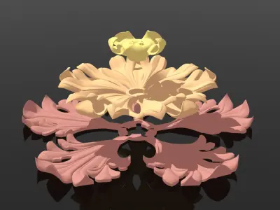 ProArt-Architectural Floral Element 01 CNC and 3D Jobs 3D model
