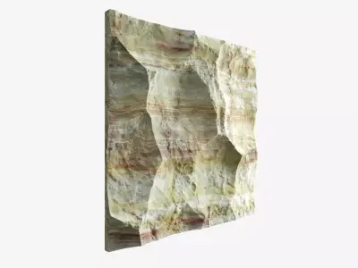 519-RockPanel piece of rock on wall 3D model
