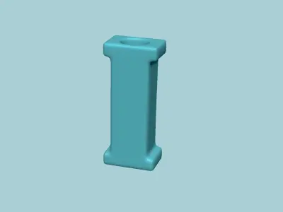 Vase I - Alphabet Vases Collection Letters - STL Printable 3D print model