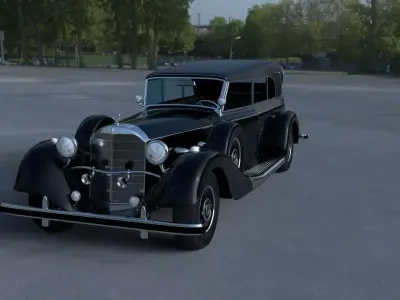 Mercedes 770k Grosser Staff Car HDRI 3D model