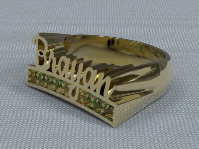 Brayan Name Ring Free 3D print model