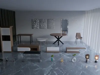 Blender archviz asset library VOL1 3D model