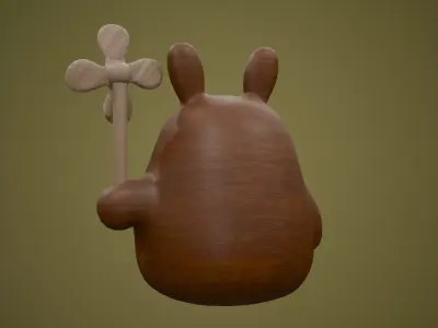 Totoro Windmill Ornament Low-poly 3D model