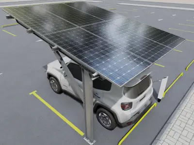 Solar Carport Type 1 3D model