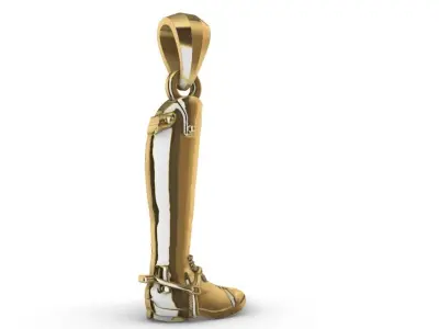 Equestrian Boot Pendant 3D print model