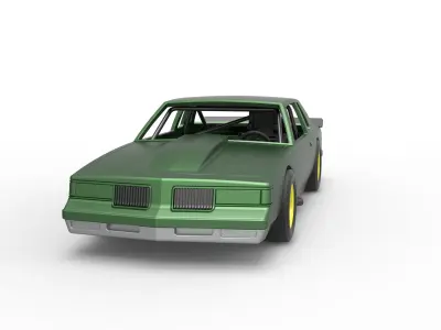 Vintage NASCAR race car Scale 1 to 25 3D print model