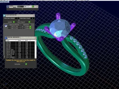 Solitaire ring set 3D print model