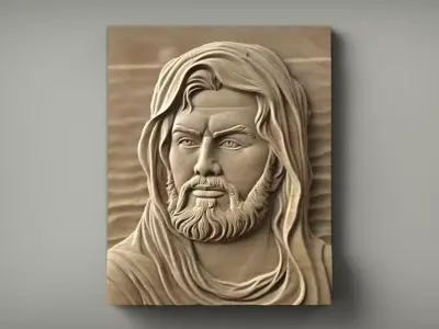 Ali bin Ebi Talib bas relief portrait 3D print model