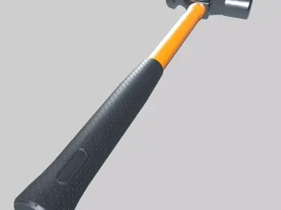 Ball Pein Hammer Low-poly 3D model