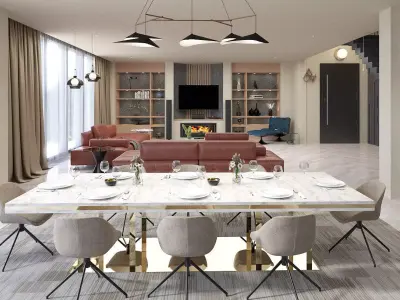 Living Room Interior Design 3D model