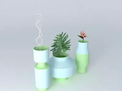VASES 2 three Free 3D model