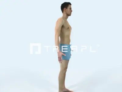 Virtue G Beach Animated Rigged Sports Man Low-poly 3D model