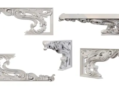 Classic corbel 02 3D model