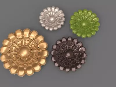 Floral Wood Carving for Furniture - 11 3D model