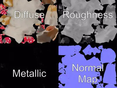 Polka Dot Bowtie Bunny model pack Low-poly 3D model