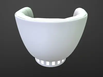 Futuristic armchair Low-poly 3D model