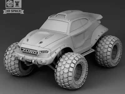 Futuristic Car - Zurd 3D print model