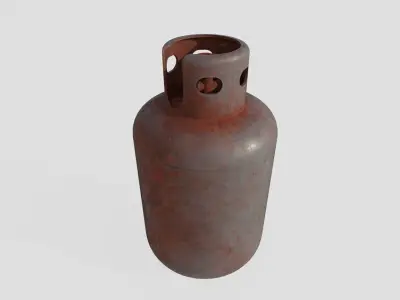 Gas Bottle M6 old version  Low-poly 3D model
