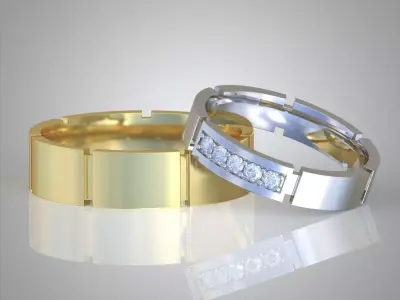 Diamond ring 0492 3D printable model  Free 3D print model