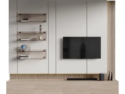 Modern TV Wall 012 3D model