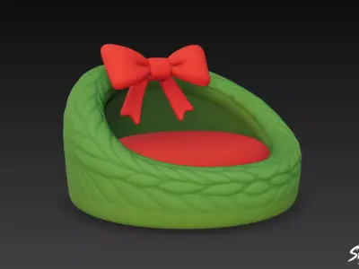 Christmas Wreath Chai Low-poly 3D model