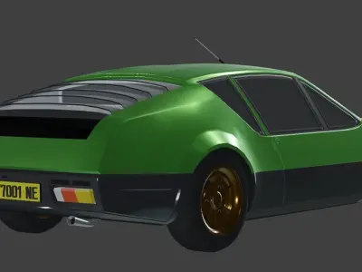 1977 Renault Alpine A310  Low-poly 3D model