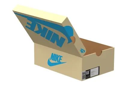 Nike Shoe Box PBR 08 Low-poly 3D model