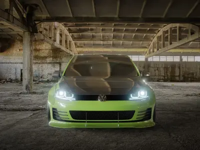 VW Golf 2014 Rocket Bunny Kit 3D model