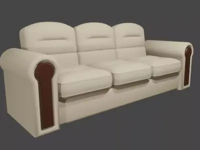 Luxury Sofa - Living Room - Sala Low-poly 3D model