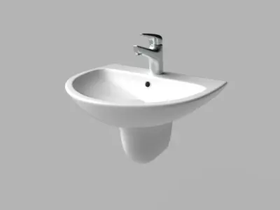 Bathroom Sink M01 Low-poly 3D model