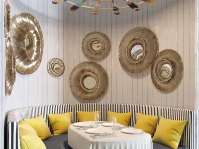 Place for a cafe or restaurant 3D model