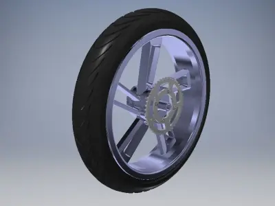 MOTORCYCLE REAR WHEEL 3D model