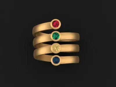 Spiral Ring 3D model