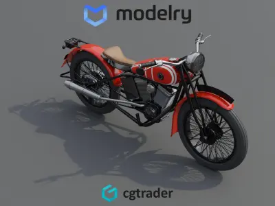 Cruiser Motorcycle 3D model