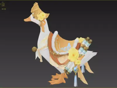 ducklings Low-poly 3D model