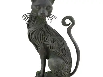 statue cat 1 3D model