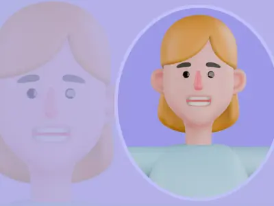 Stylized 3D Female Yoga Trainer Character - Cartoon Instructor 3D model