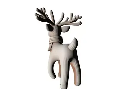 Christmas Deer 3D Printable Model 3D print model buy