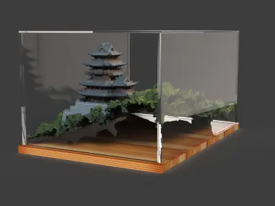 Chinese ancient house   Low-poly 3D model purchase