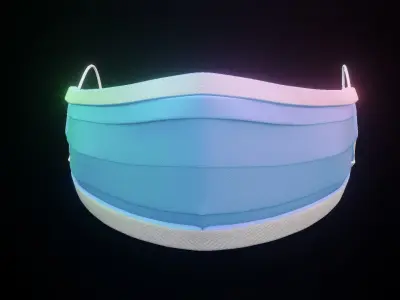 mask 3d model coronavirus medical Low-poly 3D model