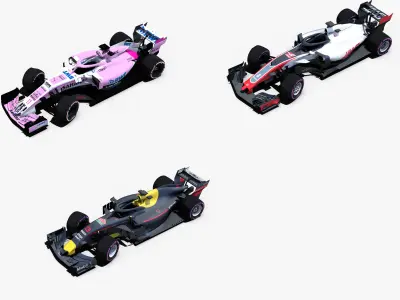 Formula 1 2018 cars Pack 2 3D model