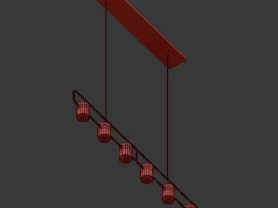 Seeddesign Ling PL6 Linear Suspension Light 3D model